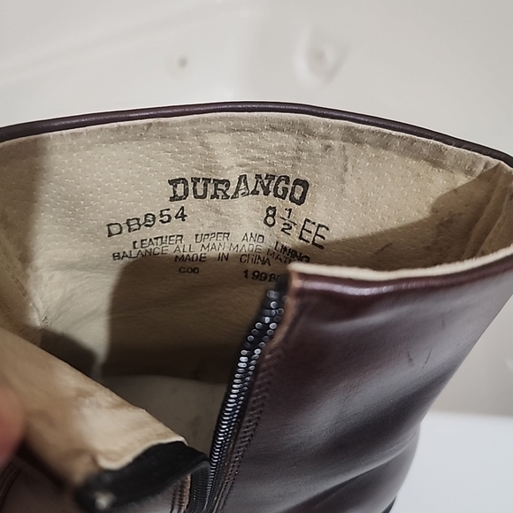 Durango Man’s Leather Western Ankle Boots size 8.5EE - Picture 6 of 9
